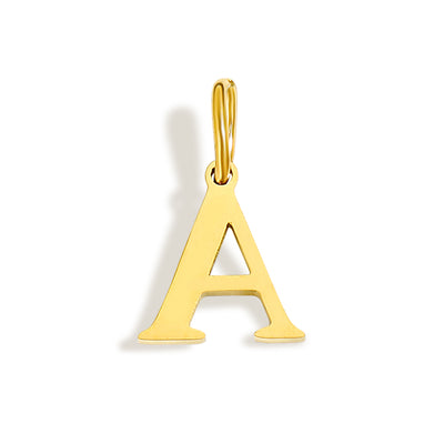 Initial Charm Necklace Gold