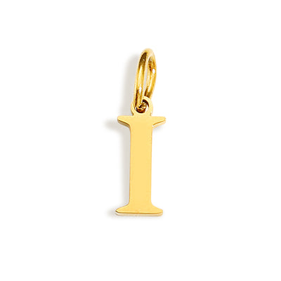 Initial Charm Necklace Gold