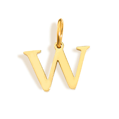 Initial Charm Necklace Gold