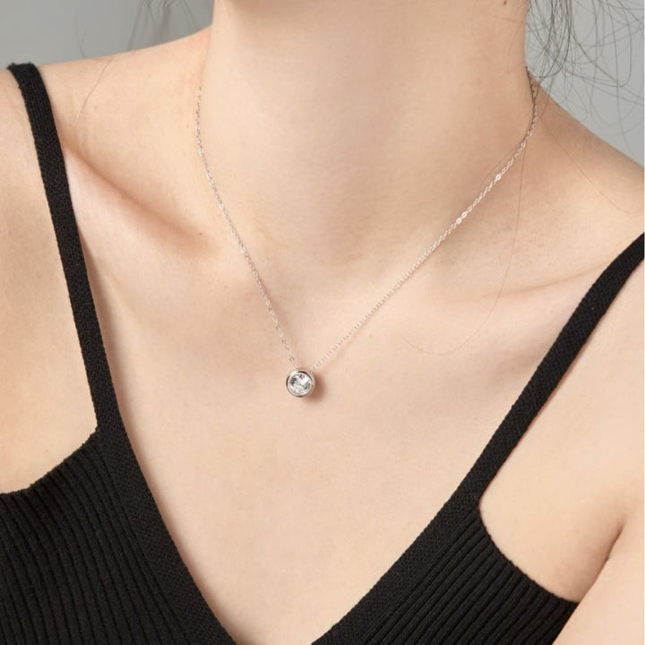 Bezel Solitaire Necklace