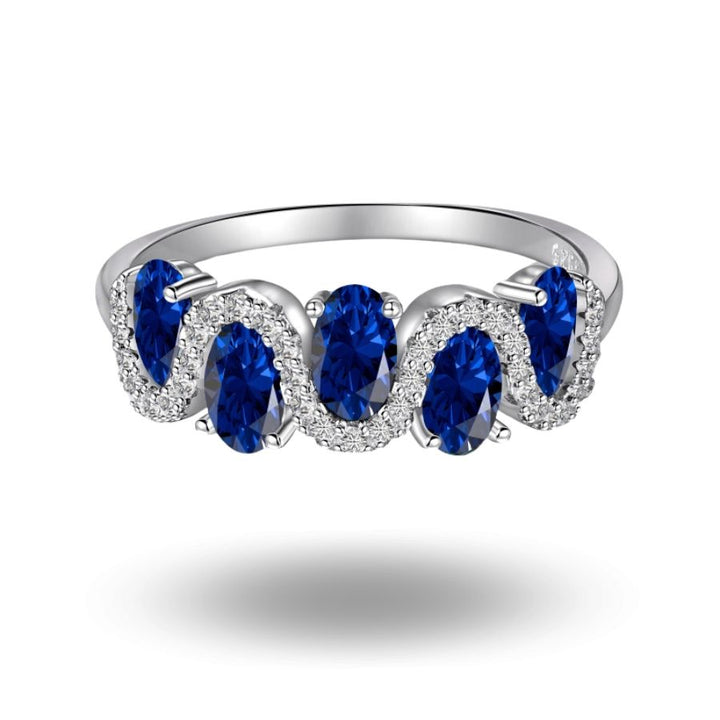 Azria Sapphire Wave Ring