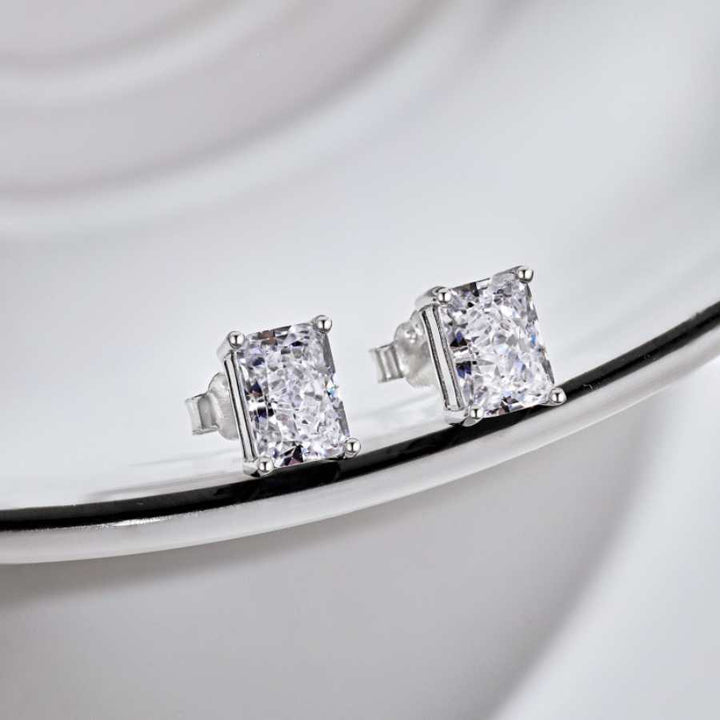 Mayyah Crushed Ice Cut Stud Earrings