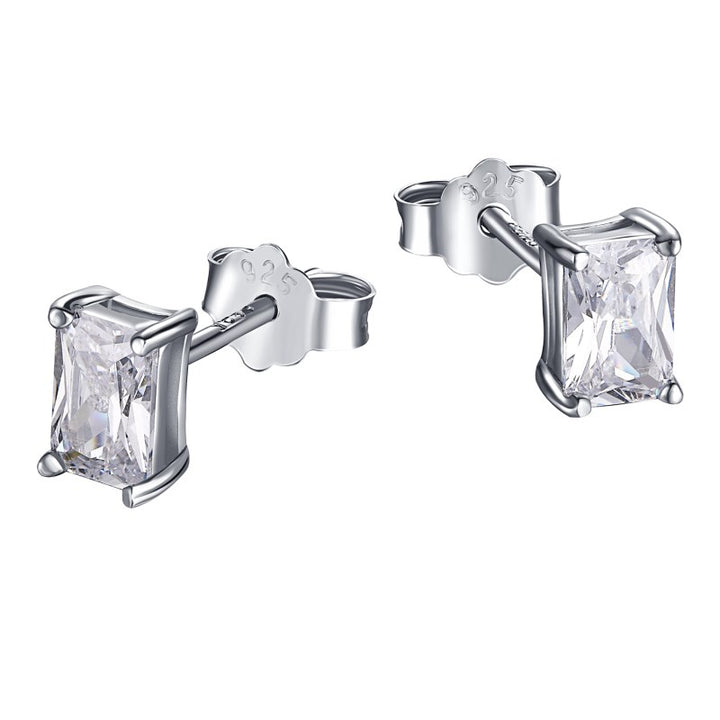 Mira Radiant Cut Stud Earrings