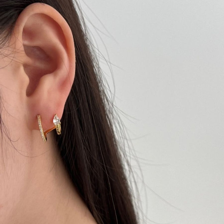 Otis Illusion Earrings Silver