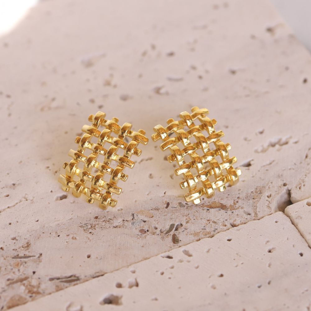 Campbell Mesh Earrings Gold