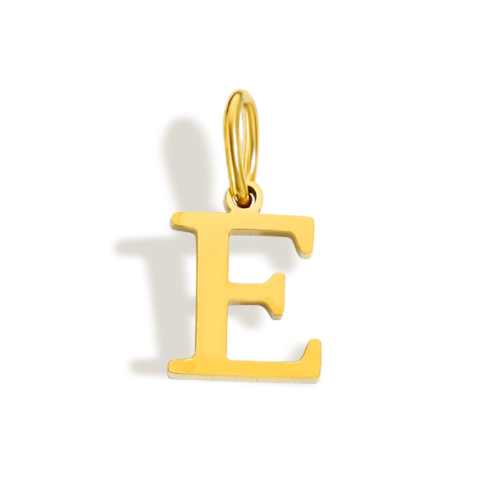 Initial Charm Necklace Gold