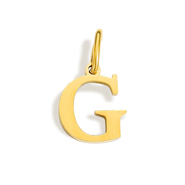 Initial Charm Necklace Gold