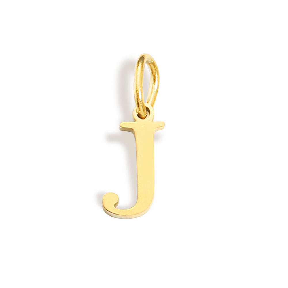 Initial Charm Necklace Gold