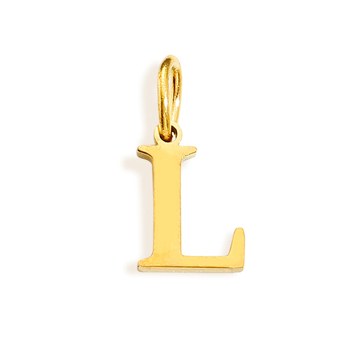 Initial Charm Necklace Gold