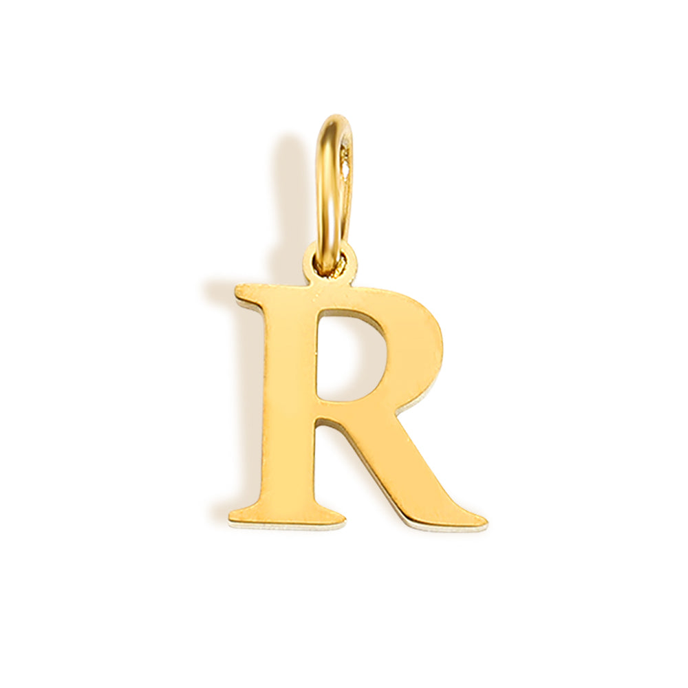 Initial Charm Necklace Gold