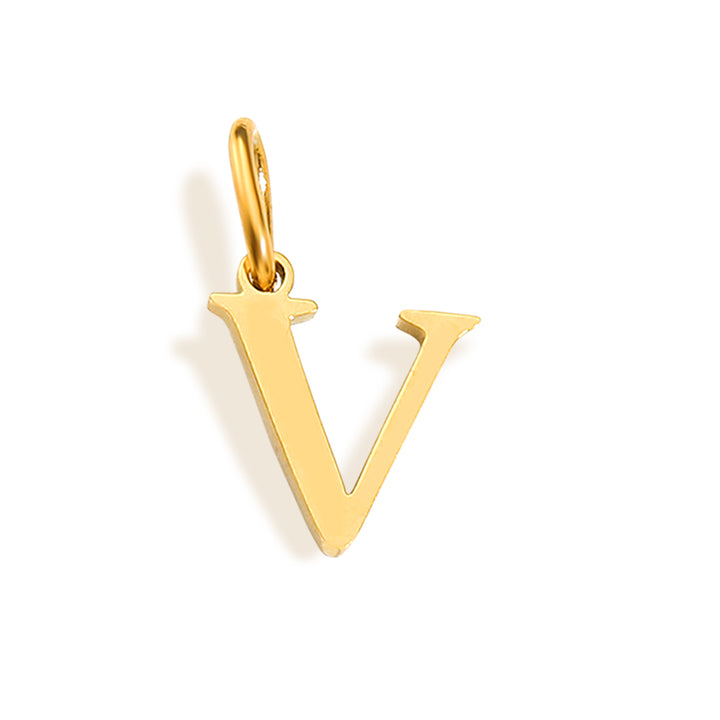 Initial Charm Necklace Gold