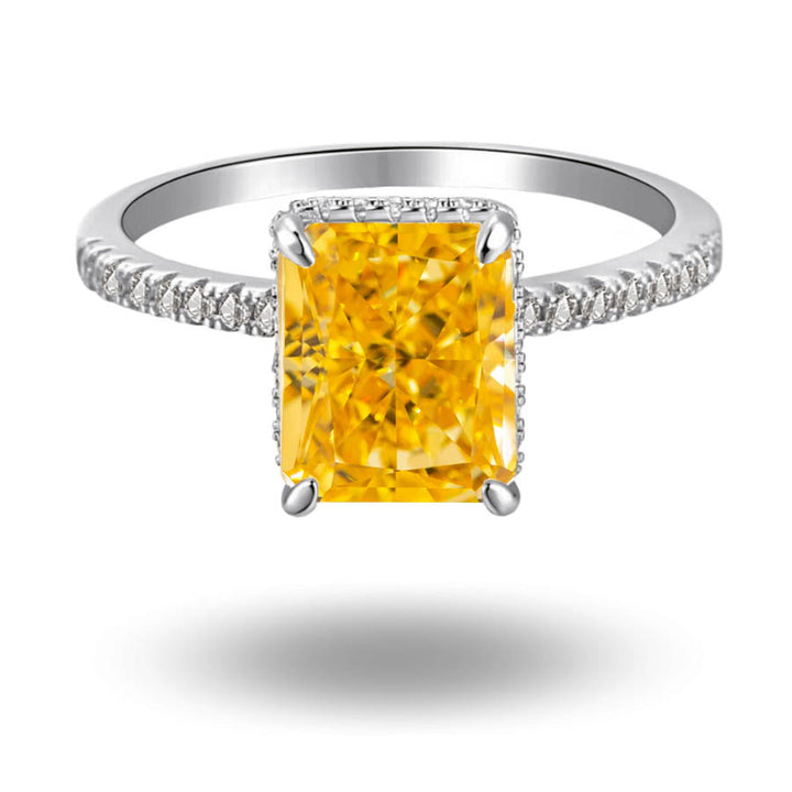 Brea Crushed Ice Ring Canary Yellow