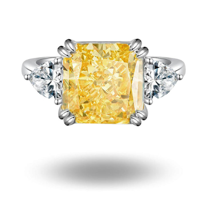 Dielli Radiant Cut Ring Honey Yellow