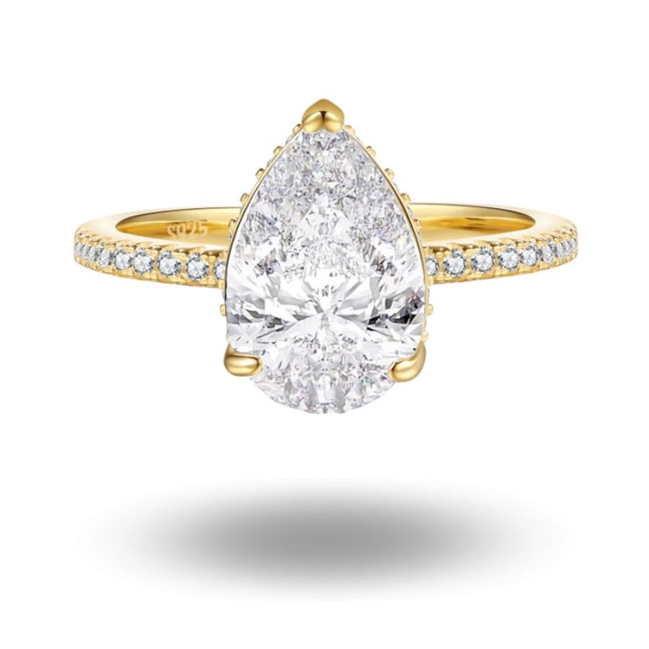 Diosa Pear Cut Ring Gold