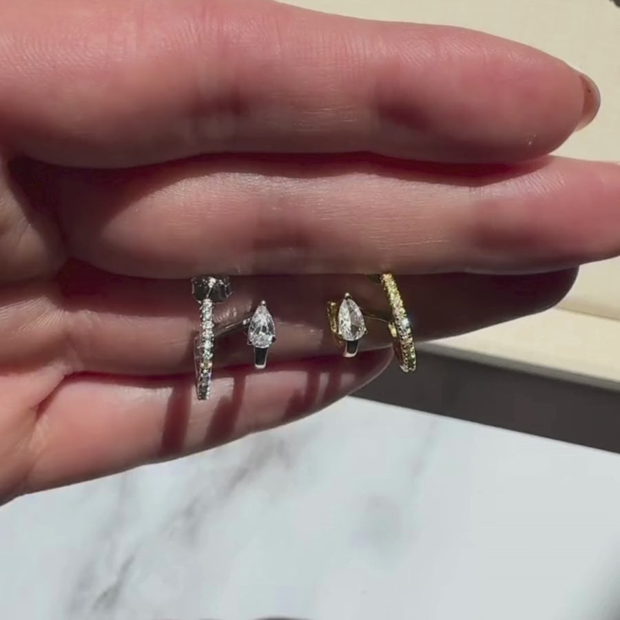 Otis Illusion Earrings Silver