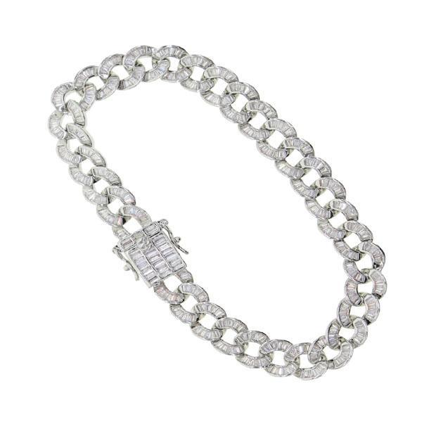 Baguette Chain Anklet Bracelets House of Carats UK 