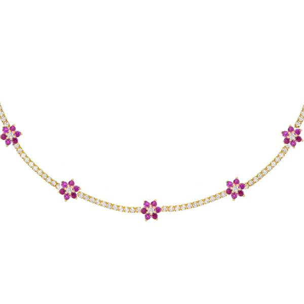 Blossom Tennis Choker - House of Carats UK