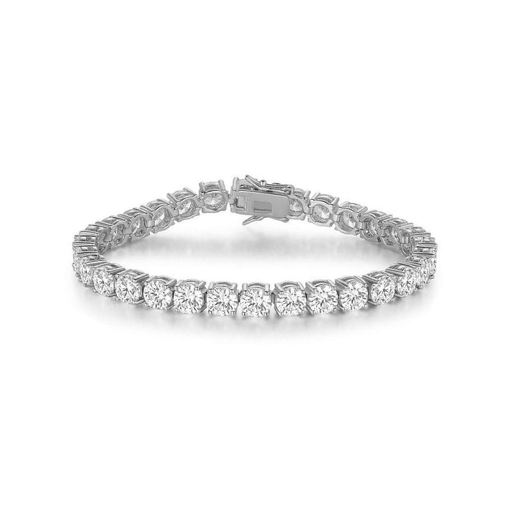 Brilliant Cut Tennis Bracelet Silver Bracelets House of Carats UK 