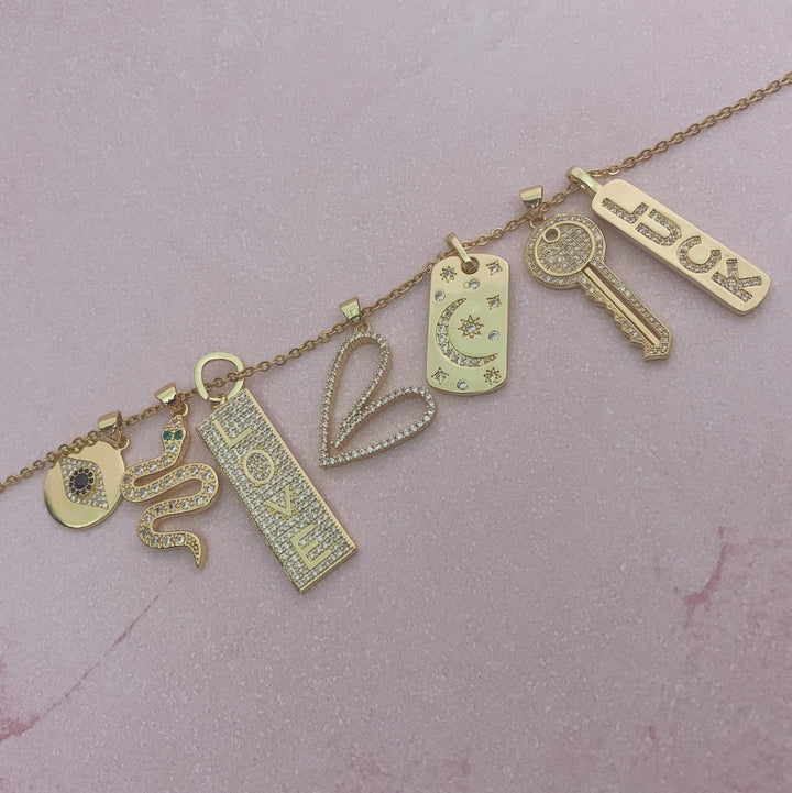 Key Charm Necklace - House of Carats UK