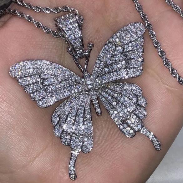 Icy Butterfly Necklace - House of Carats UK