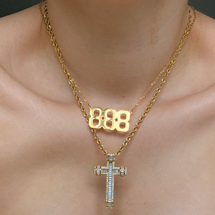 Baguette Cross Necklace