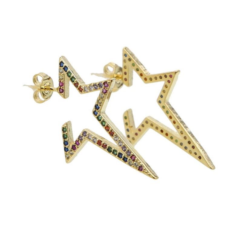 Rainbow Star Earrings - House of Carats