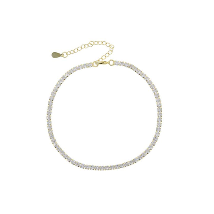 Tennis Chain Anklet 3mm - House of Carats UK