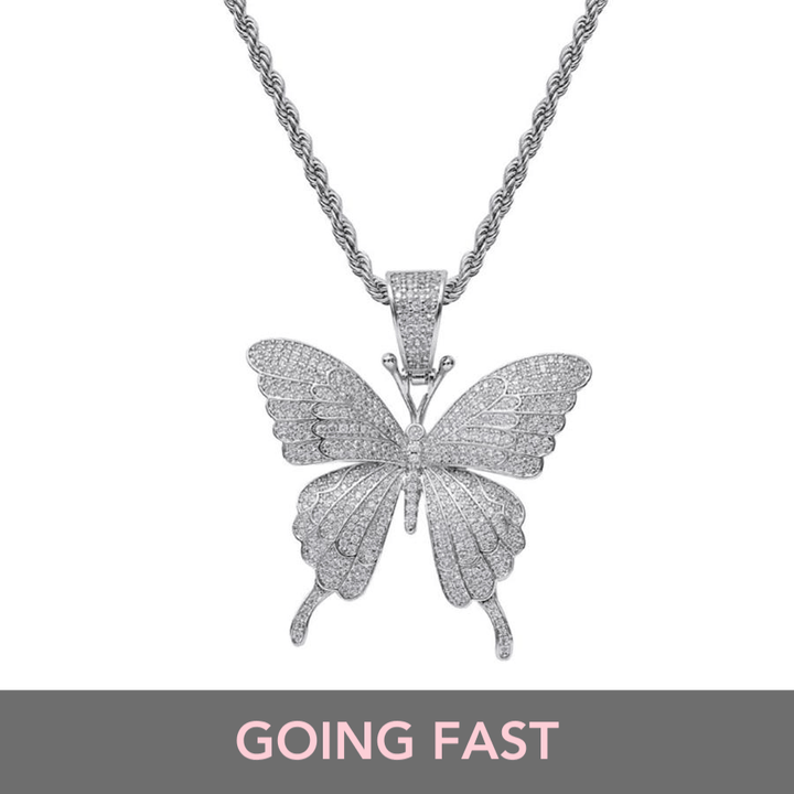 Icy Butterfly Necklace - House of Carats UK