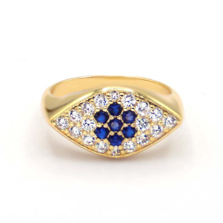 Evil Eye Pave Ring