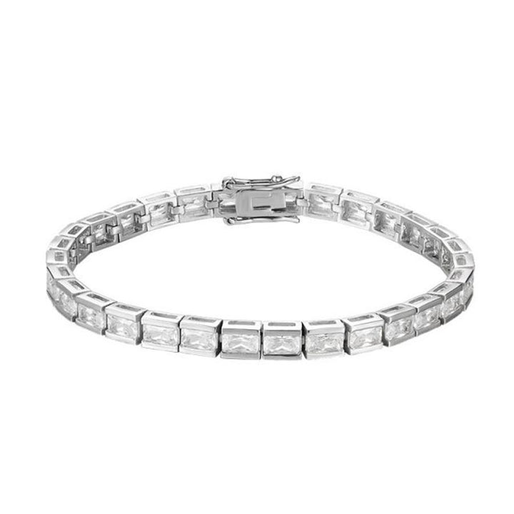 Radiant Cut Bracelet Silver