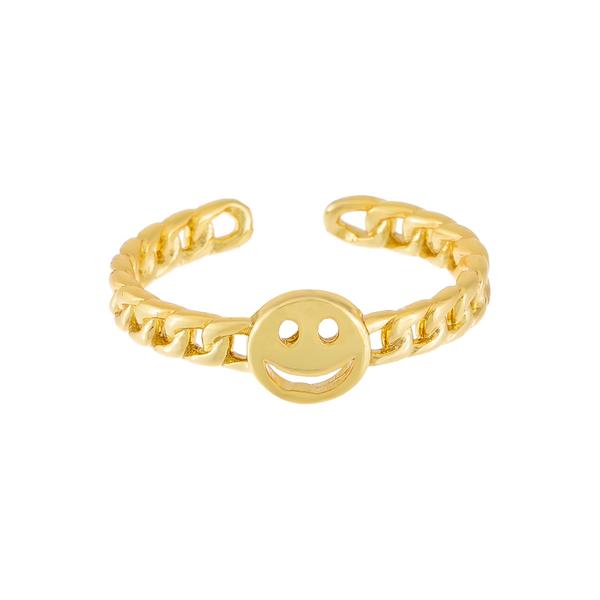 Smiley Chain Ring